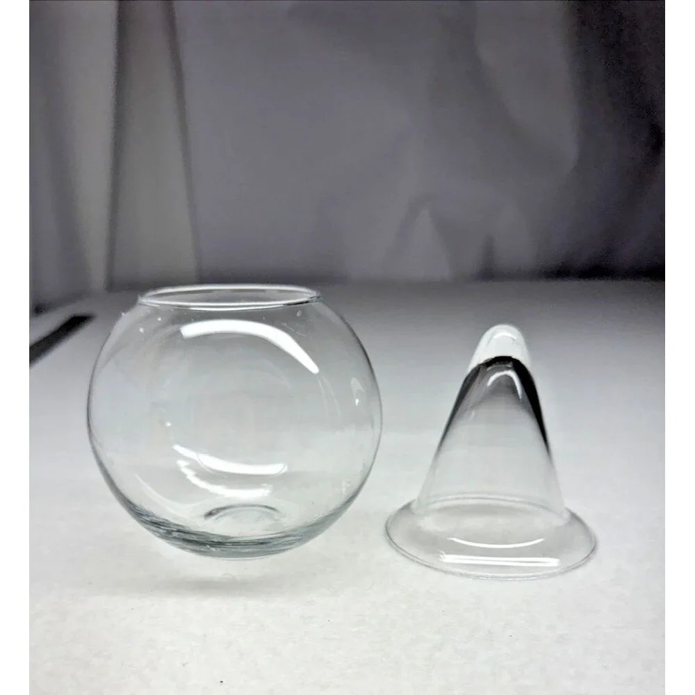 Clear Glass Martini Chiller Shrimp Cocktail Serving Glass Double Wall Vintage